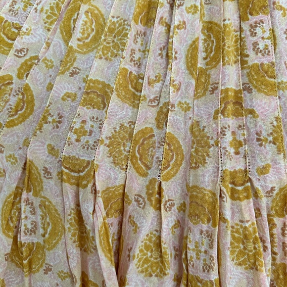 Free people river run wide pants, Boho Yellow and Cream, XS, pre owned - Picture 6 of 8